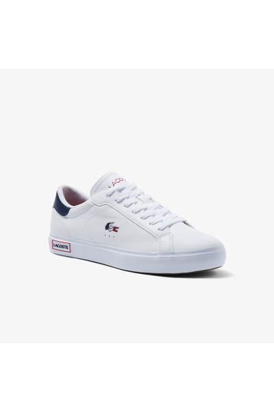 Lacoste Men's Powercourt Leather Tricolour Trainers - 43SMA0034-407