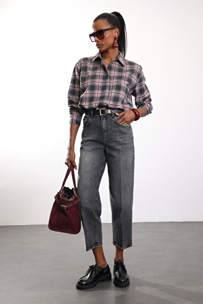 5in1Canpolat Smoked Belted Baggy Jean 3010