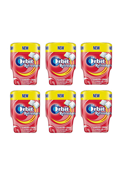 Wrigleys Orbit Strawberry and Lemon, Refreshers Bottles Liquid Chewing Gum, 6...