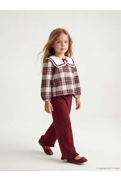 LC Waikiki Colecția Shining Store: Bluză și pantaloni pentru fete cu textură ...