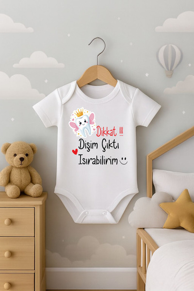 Bebe wini My Tooth Came Out Written Short Sleeve Baby Bodysuit