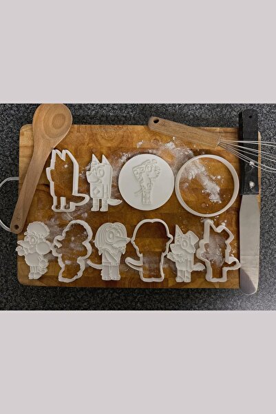 DU&ER 5-Piece Fun Cookie Mold & Pattern Stamp Set – Figured Design
