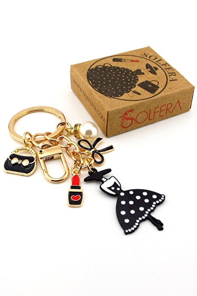 Solfera Fashion Icon Influencer Makeup Red Lipstick Dress Bag Ornament Charm ...