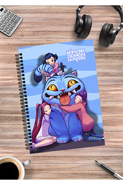 Saatistan K Pop Demon Hunters Rumi Mira Zoey Jinu A5 Spiralli Defter 50 Yaprak