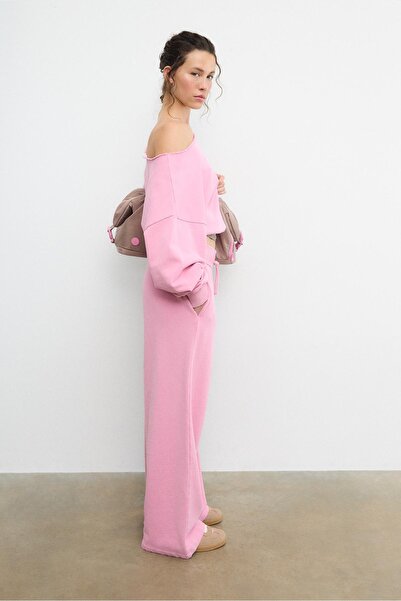 Stradivarius Yıkanmış görünümlü straight jogger pantolon