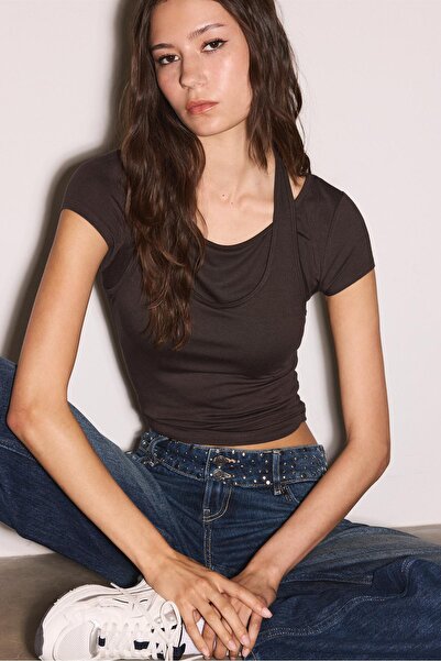 Stradivarius Çift katlı kısa kollu t-shirt