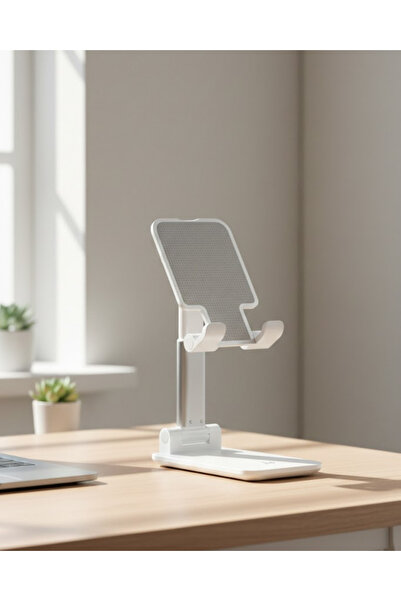 Lisinya Adjustable Ergonomic Foldable Desktop Phone Holder White - Tygoo