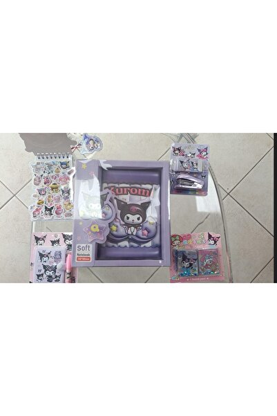 Saatistan KUROMİ 5'li Büyük Defter Seti, Zımba, Kalem, Stiker, Not ve Anahtarlık