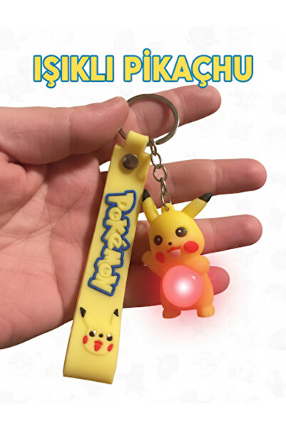 labubu sepeti Işıklı Pikaçhu anahtarlık çanta aksesuarı