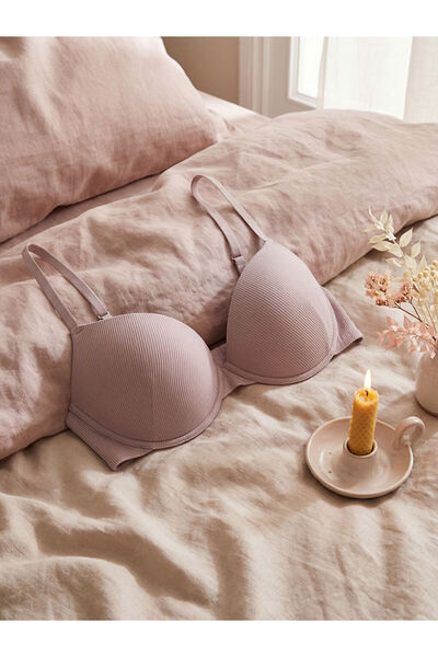 LC Waikiki Rmz Gi̇yi̇m Farkiyla Underwire Non-Padded Plain T-Shirt Bra