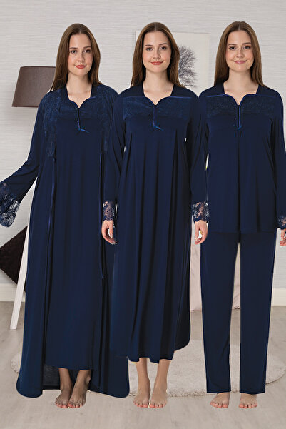 lohusahamile Lace Detailed Cotton 4-Piece Maternity Set