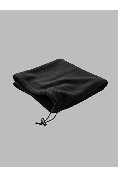 CANMODA Black Fleece Neck Gaiter - Adjustable Drawstring Warm Unisex Winter Wear