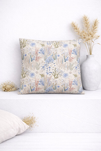 Ases Design Elegant Floral Pattern Decorative Throw Pillow Cover