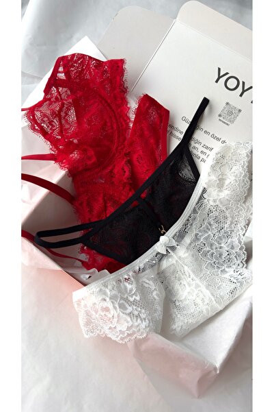YOYYO Valentine's Day Special Gift Set - Lace Lingerie and Buckle
