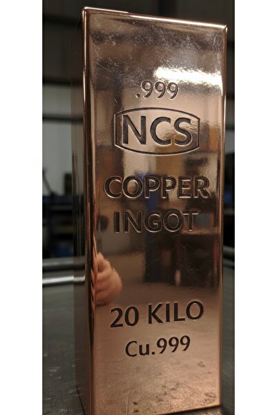 NCS Sertifikalı Külçe Bakır 20 Kg .999 Saflık Tek Parça Külçe