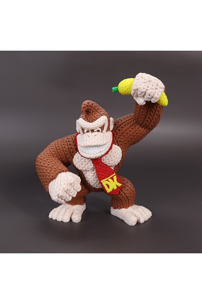 Fud3D مجسم دونكي كونج ذو مظهر محبوك مقاس 23 سم - قطعة ديكور قابلة للتجميع من ...