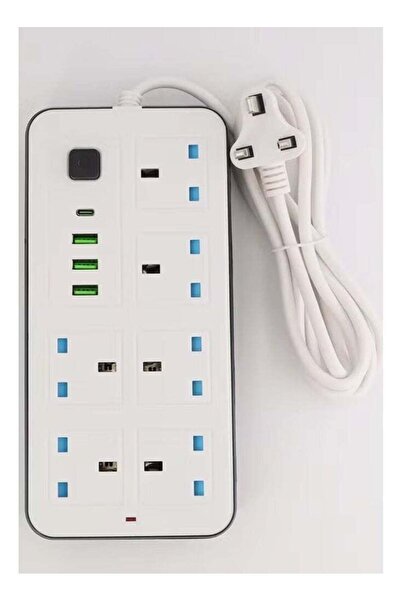 Generic TRADAMIX 5-meter Power Strip - 2000W Power Strip with 6 AC Outlets + ...