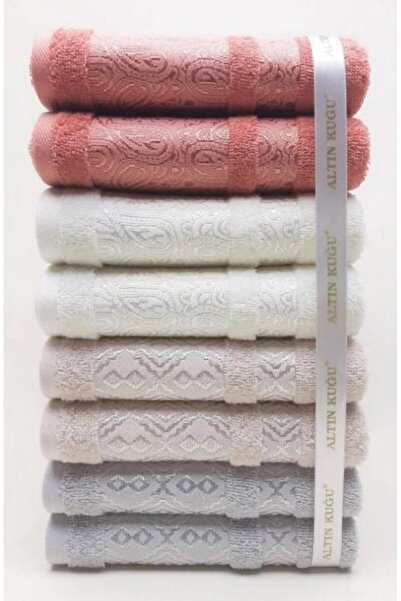 Özdilek Πετσέτες Προσώπου Dory - 8 Τεμάχια - Πλακάκι-Κρεμ-Μπεζ-Γκρι