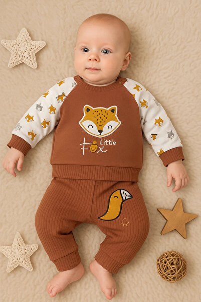 Beruflic Littie Fox Embroidered 100% Cotton 2-Piece Men's Set