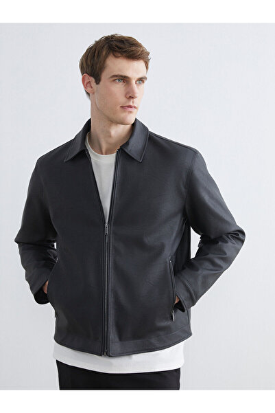 LC Waikiki Hilfa New Season Standard Fit Men's Leather-Look Coat