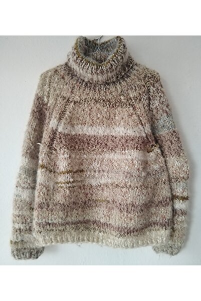 lovetheworld Ekru bej krem kahve gri moher angora buklet kırçıllı reglan boğa...