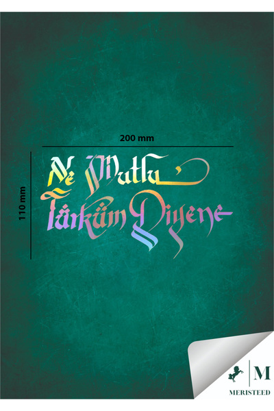 meristeed ملصق سيارة بعبارة "Ne Mutlu Türküm Diyene"، ملصق متوافق مع الزجاج ا...