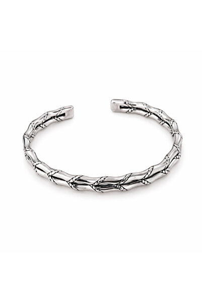 Z&T ACCESORIES سوار فضي اللون بتصميم مضفر قابل للتعديل