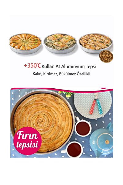 figanlar ambalaj 2 adet 28 cm Kullan At Kalın Alüminyum Tepsi 400 Micron Yuva...