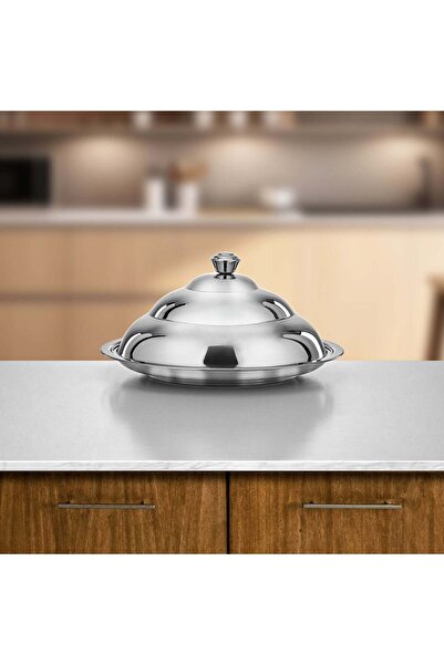 Almarjan Koozy Tray Stainless Steel Silver 45 cm