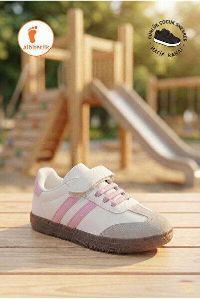 AlbiShoes Unisex Girls Boys Velcro School Shoes Sneaker Kids Sports Shoes Lig...