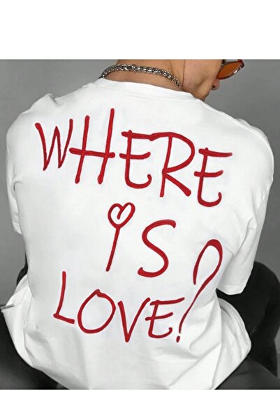 PENTHİLUS Where Is Love*Digital Printed Unisex T-Shirt - Love Unisex T-Shirt