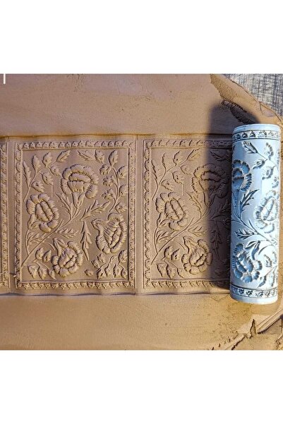 Enbceramic 10 CM SERAMİK-POLİMER KİL DOKU RULOSU DESEN OKLAVASI