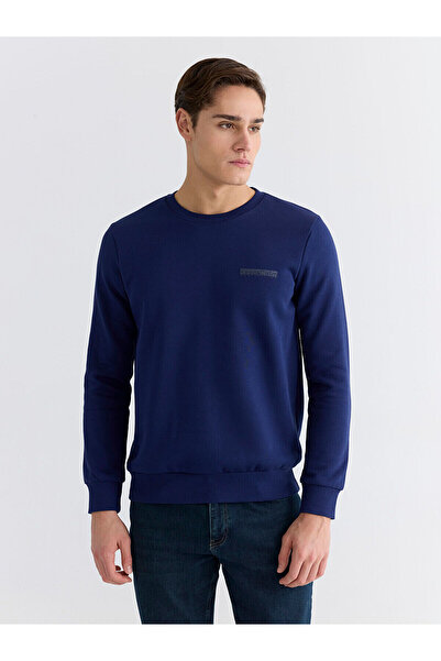 LC Waikiki Özmarka New Season Crew Neck Printed Men's Thick Sweatshirt