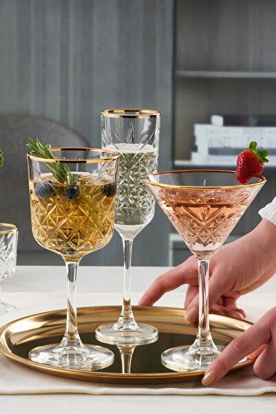 Paşabahçe 4'lü Timeless Golden Kokteyl Bardağı