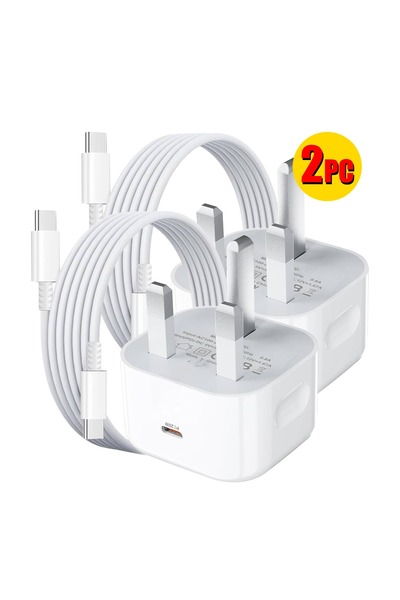 Zen Store شاحن حائط ثنائي القطع بقوة 35 واط مع كابل قماشي USB-C إلى USB-C للش...