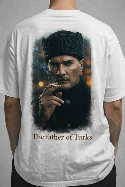Tiny and Co 100% Cotton Oversize Ataturk Printed Unisex T-Shirt