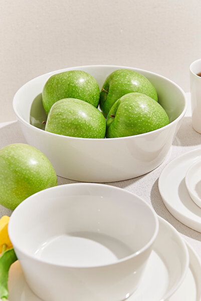 Paşabahçe Solid Porselen Servis Kase Beyaz 23 Cm