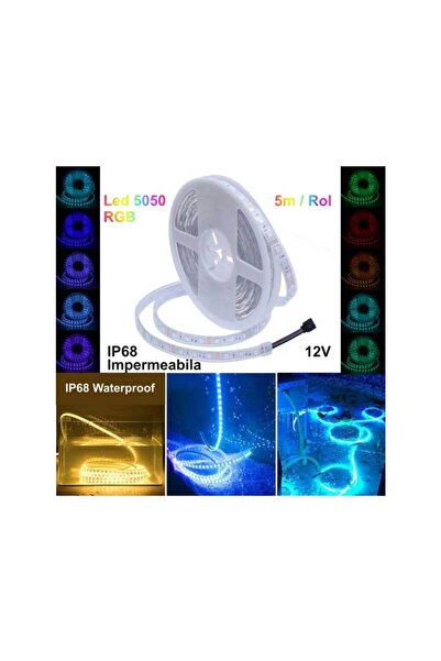 ALIEN Banda led RGB submersibila 5050 12V 5M 300leduri IP68