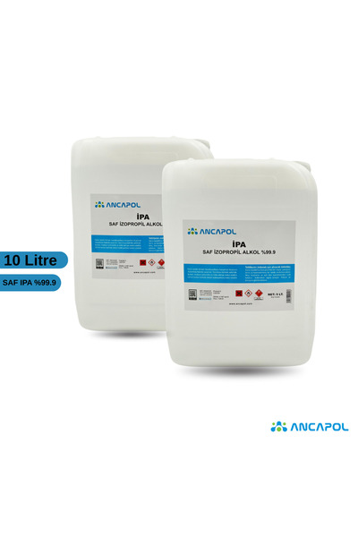 10 Lt %99 saflıkta saf ipa izo propil alkol temizlik solventi (izopropil dezenfektan)