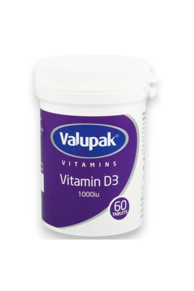 VALUPAK VITAMIN D3 1000IU 60 TABLETS
