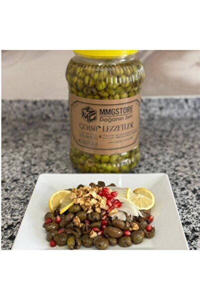 MMG Store Antep Özel Taş Kırma Yeşil Zeytin 5 Lt Lezzetli ve Doğal
