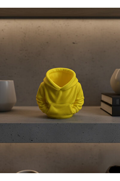 BT Teknik Sarı Hoodie Kalemlik 10x10 cm Masa Üstü Düzenleyici