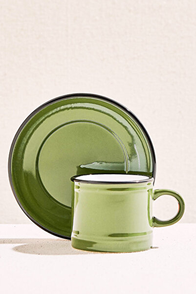 Paşabahçe Electrum Seramik Espresso Fincanı Yeşil