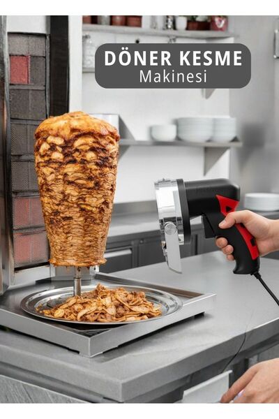 Jet's Home Profesyonel Elektrikli Döner ve Kebap Kesme Makinesi – 10 cm Pasla...