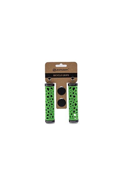 heugers BRIVIGA 130mm Siyah İç / Yeşil Dış TPE Bisiklet Gidon Elciği – Kaymaz...