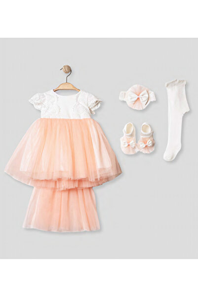 Pugi Baby Baby Girl Stylish Lace Mevlüt / Special Occasion Dress