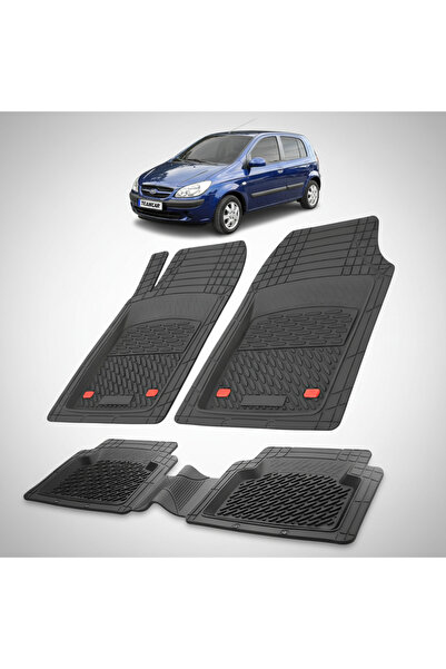 TEAMCAR Ελαστικά πατάκια αυτοκινήτου συμβατά με Hyundai Getz 2002-2011 - Μαύρα