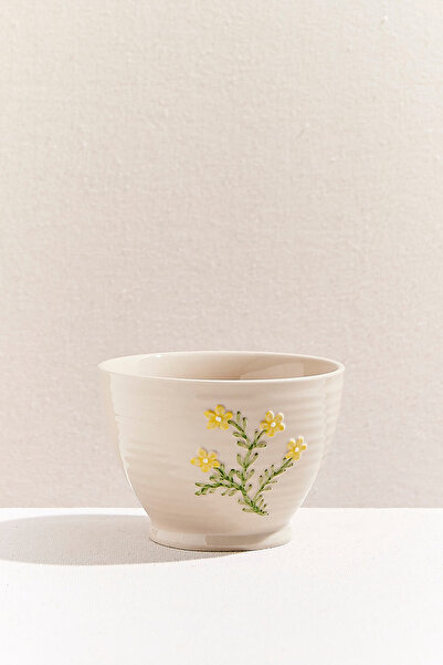 Paşabahçe Papatya Seramik Kase Bej