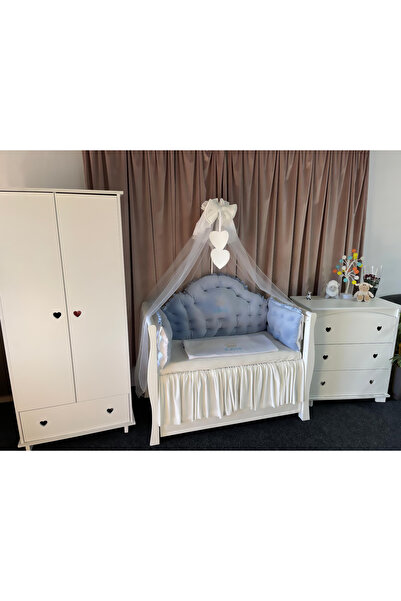 PeppiBambini Personalized 11-piece cot linen REGAL Blue -