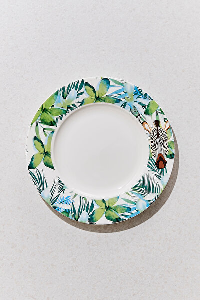 Paşabahçe Tropikal Porselen Pasta Tabağı Yeşil